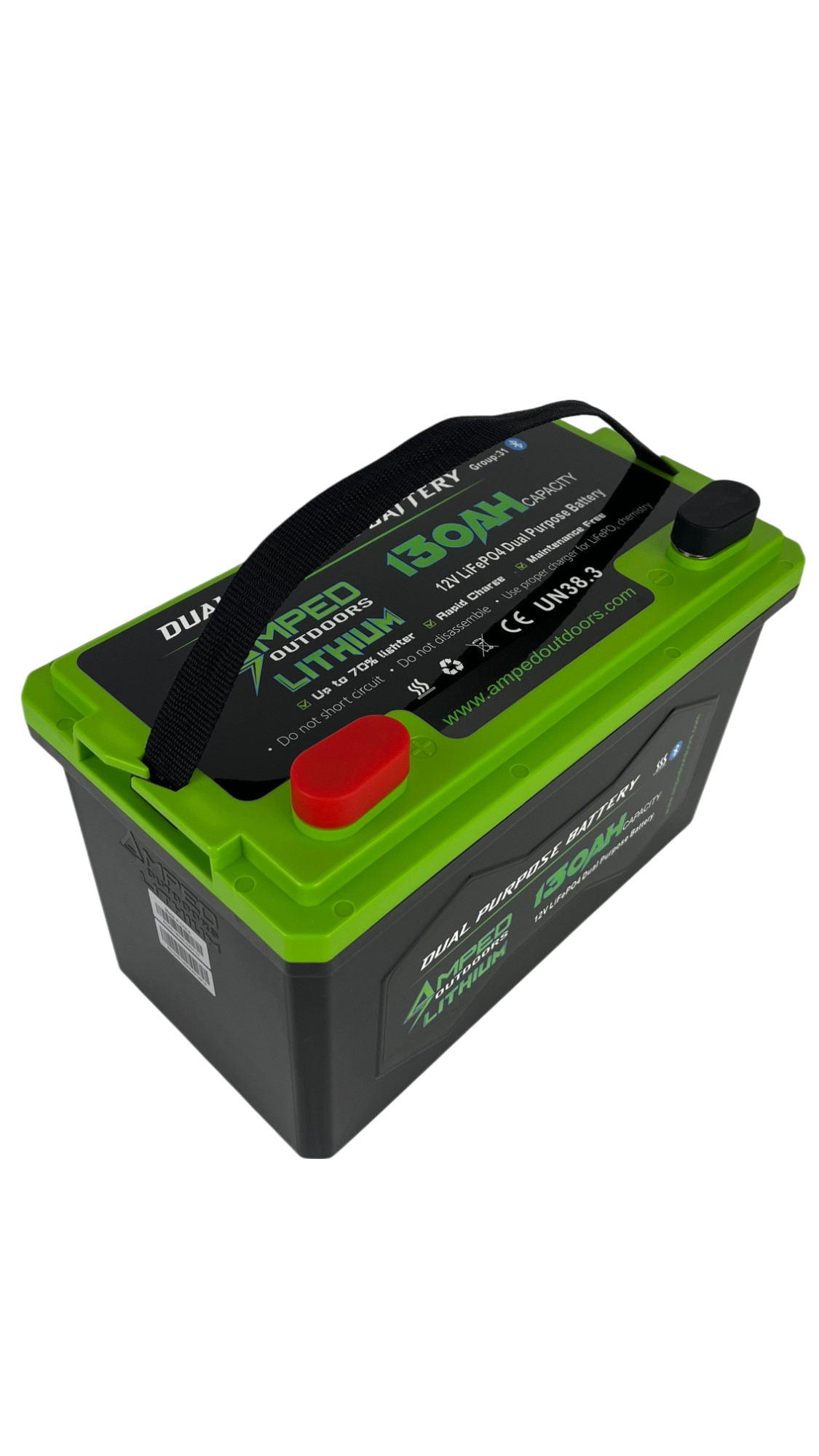 130Ah Dual Purpose Lithium Battery (Cranking) 12.8V - Bluetooth - IP67 Waterproof - Heated