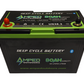 16V 80Ah LiFePO4 Battery - Bluetooth - IP67 Waterproof - On board Charger Included!